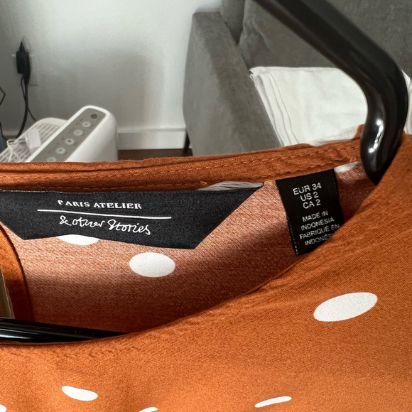 &Other Stories Polka Dot Wrap Mini Dress - Picture 8 of 8